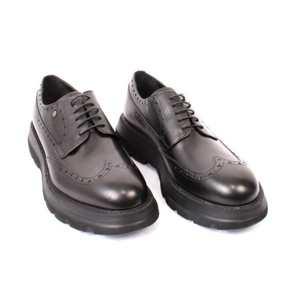 ROBERTO SERPENTINI 7311 Black Leather Lace-Up Classic Shoes main image 8
